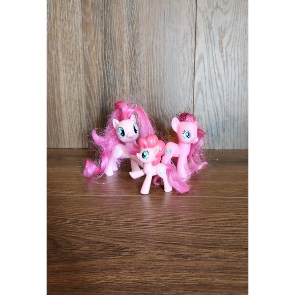 My Little Pony MLP Pinkie Pie Toy Horse Bundle 2010 2016 3 Piece Set - Picture 1 of 9